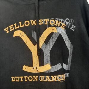 Port & Company Yellowstone Dutton Ranch black pull over hoodie sweater size XL